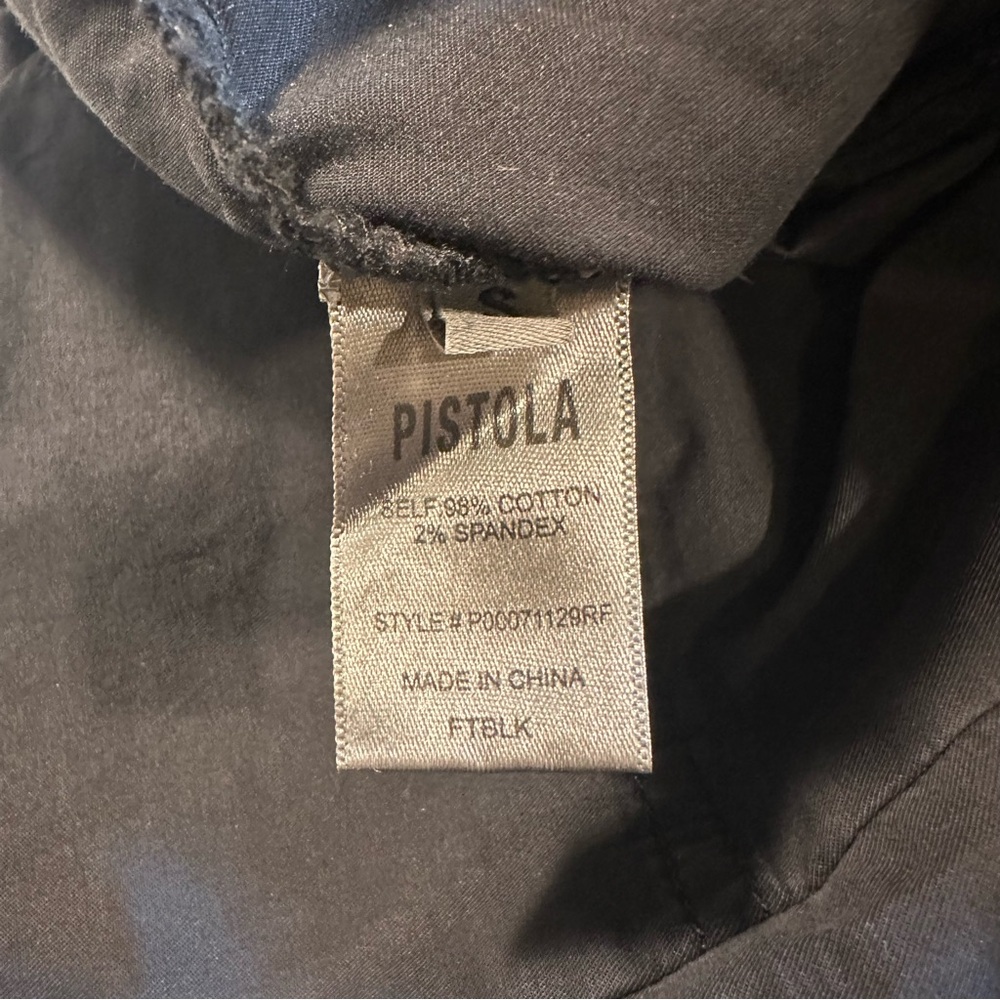 Pistola Size S Rosie Smock Waist Sanp Placket Dress In Faded Black - Picture 9 of 10
